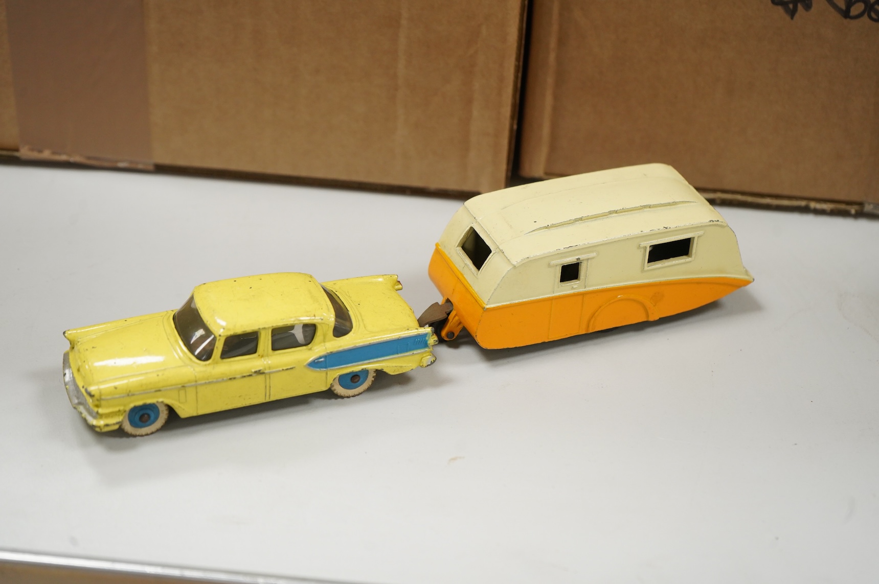 A collection of thirty-five Dinky Toys and five Spot On diecast vehicles, including; a Foden tanker, Leyland octopus, Maudsley horsebox, telephone service van, Royal mail van, and a selection of other cars and commercial
